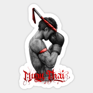 Muay Thai Boxing Fighter Sticker